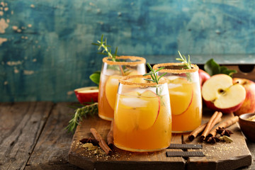Hard apple cider cocktail with fall spices
