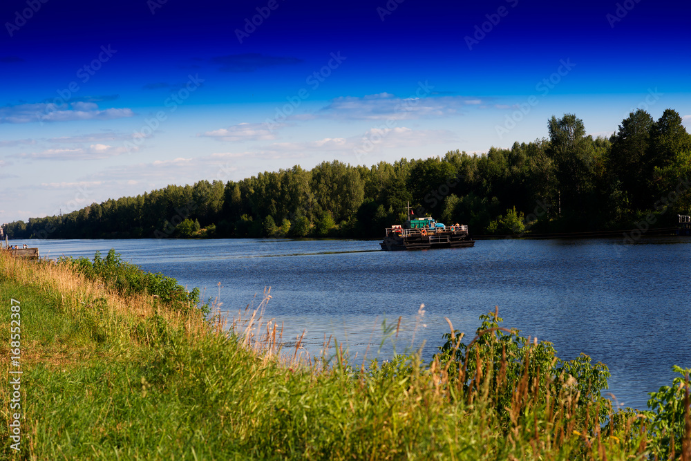 Moscow river classic landscape background