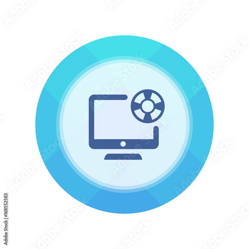 Paper Flat Cirlce Button