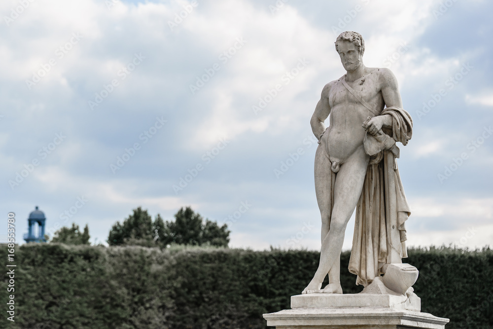 A classic sculpture at Musee du louver Q park in Paris, France