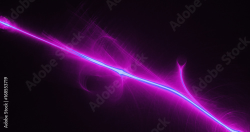 Purple And Blue Abstract Lines Curves Particles Background