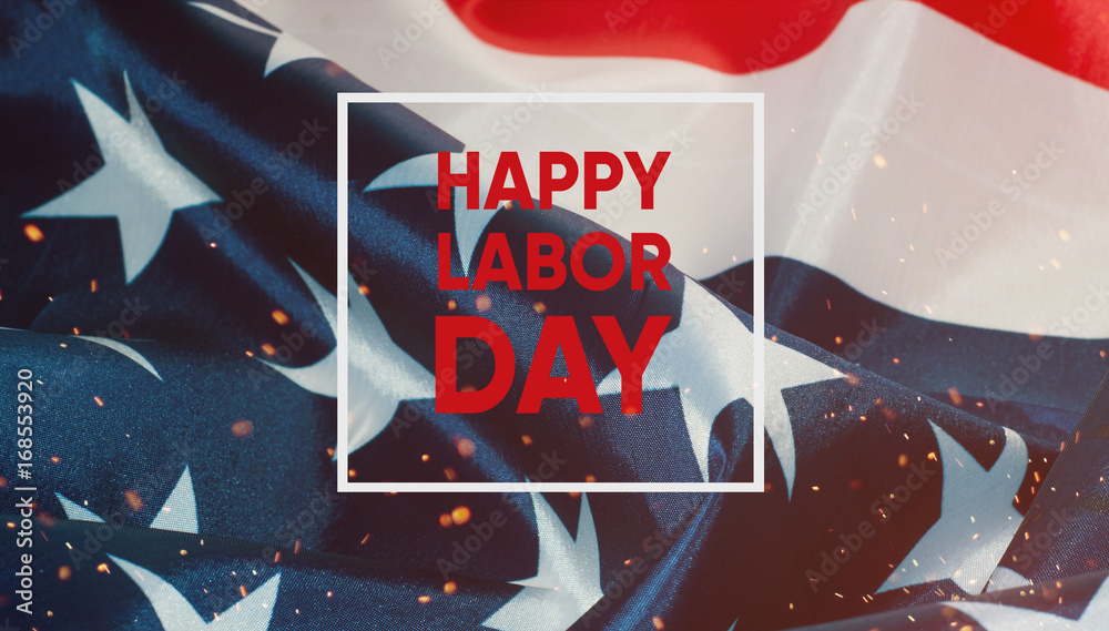Happy labor day banner.American Patriotic background. - obrazy, fototapety, plakaty 