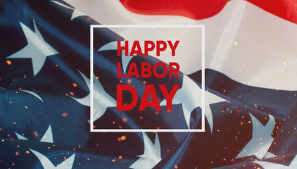 Happy labor day banner.American Patriotic background.