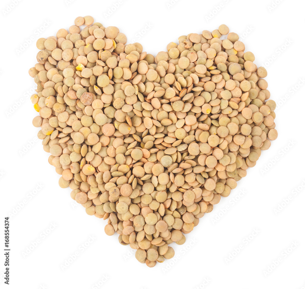 Fototapeta premium A heart made with lentils