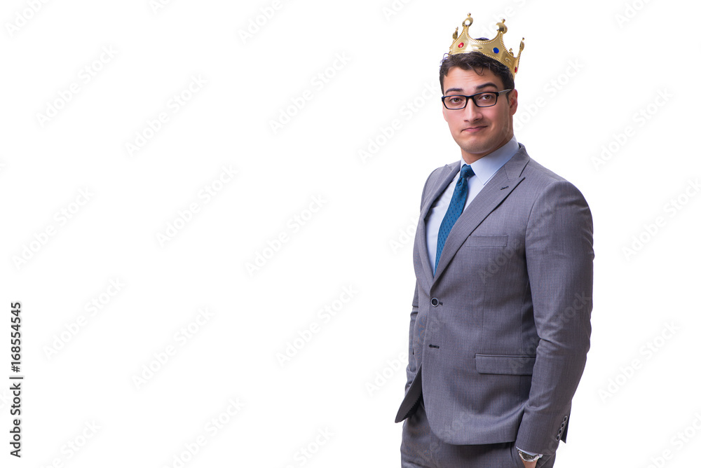 King businessman isolated on white background King businessman isolated on white background