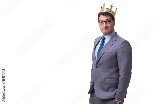 King businessman isolated on white background © Elnur