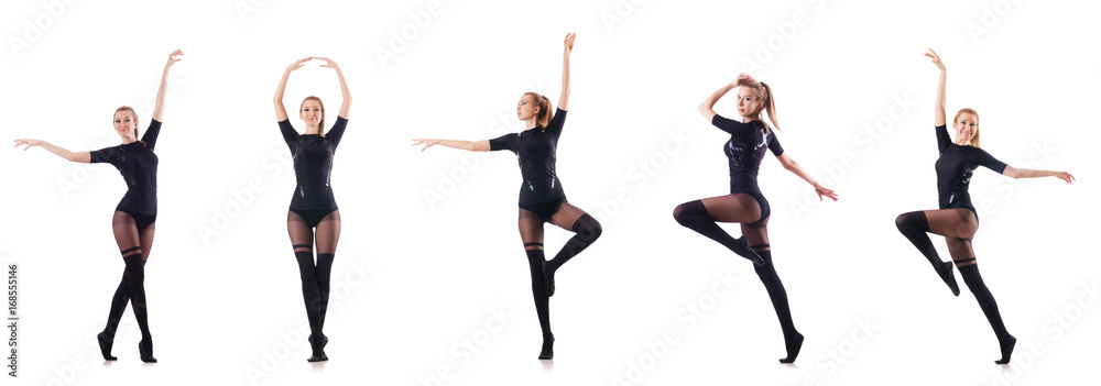 Woman dancing isolated on the white Woman dancing isolated on the white