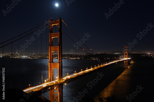 Golden Gate Bridge Night Time, San Francisco, California