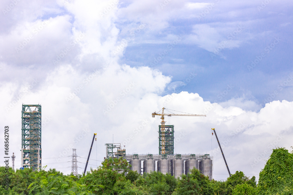 Obraz premium Oil Industry Refinery factory Petroleum petrochemical plant 
