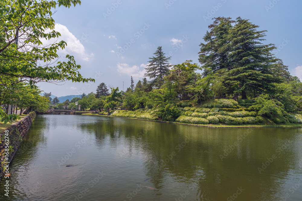 Fototapeta premium 米沢城址の風景