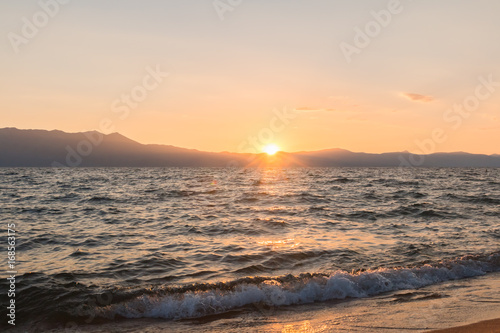Golden Sunrise, Sunset Riflection on the Water
