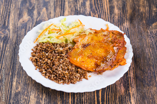 Buckwheat with chicken photo