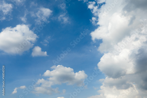 Blue sky and white cloud. Bright concept.