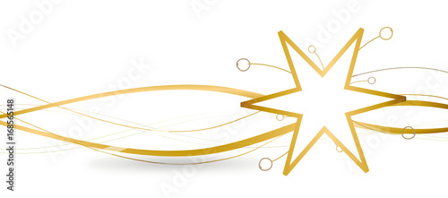 Stern Banner Band Star Sterne Schneeflocke Weihnachten Hintergrund Gold Welle Wellen