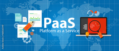 PaaS platform as a service cloud solution technology concept laptop server