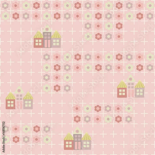 Obraz Kwiat i wzór miasta