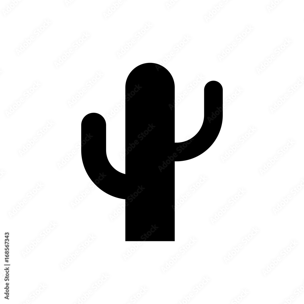 Cactus black color icon . Cactus black color icon .