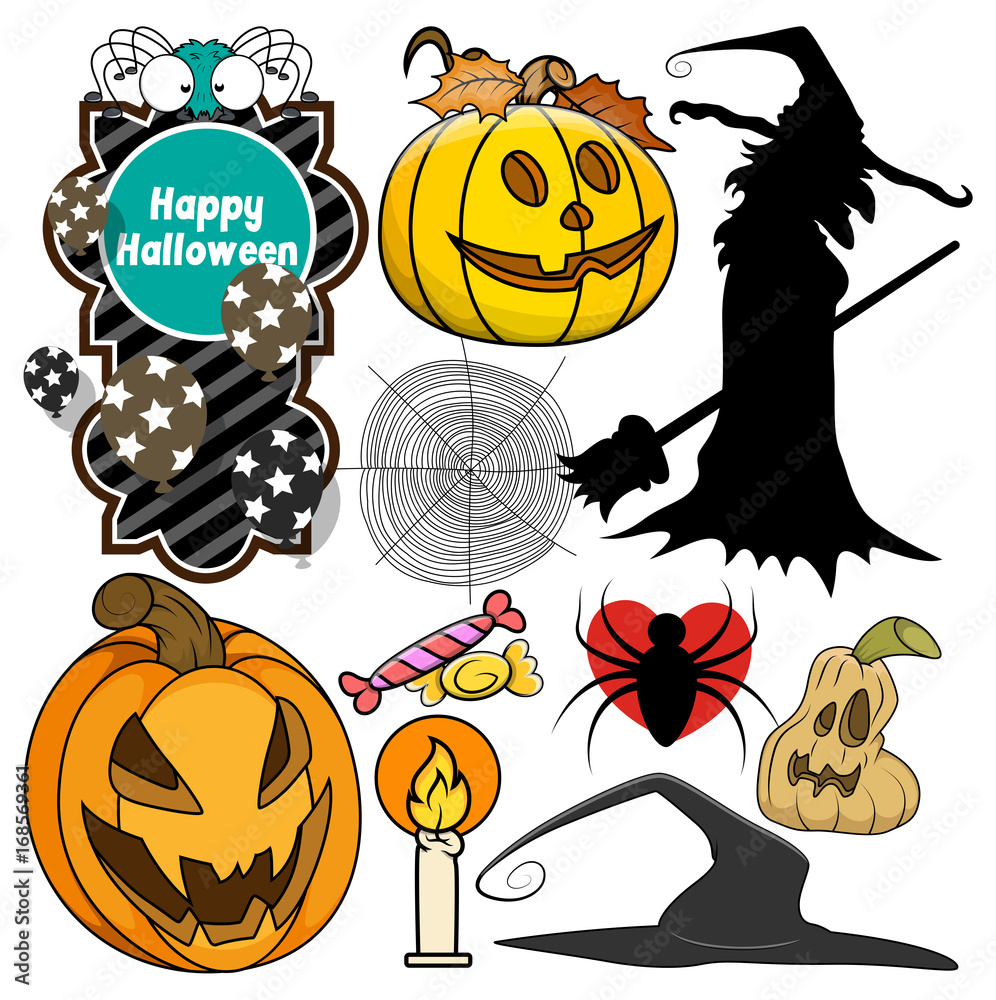 Obraz premium Halloween Graphic Elements Vectors