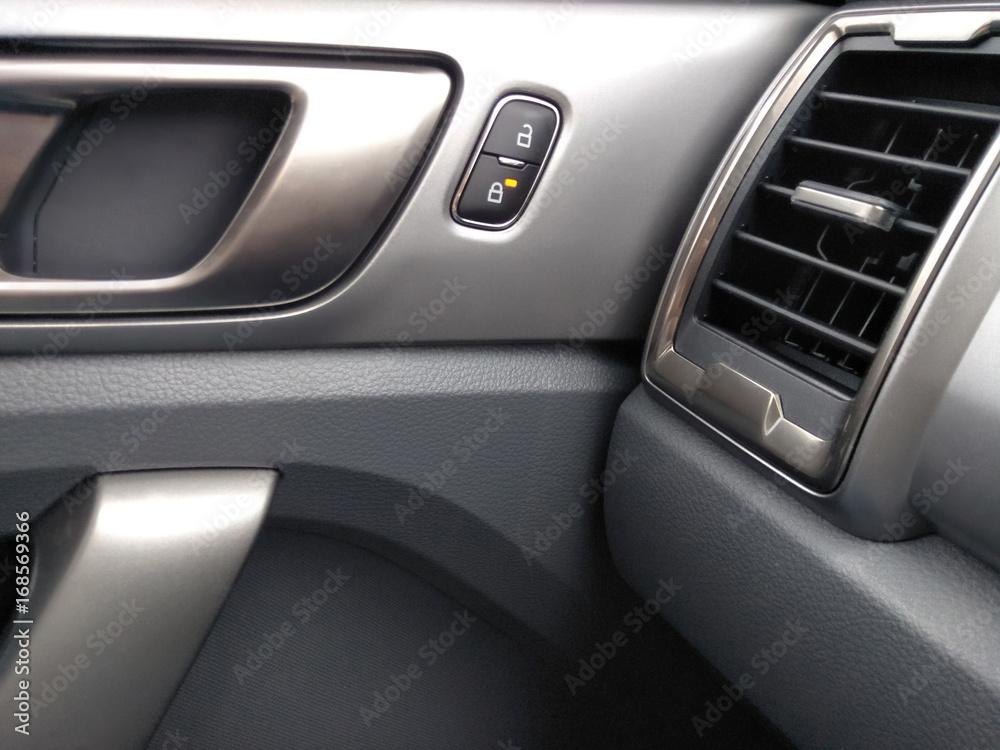 lock,unlock button on door interior car and system ventilation on console