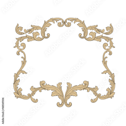 Vector baroque of vintage elements for design. 
