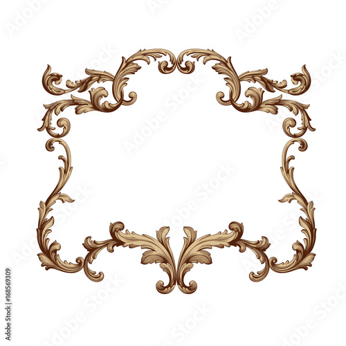 Vector baroque of vintage elements for design. 