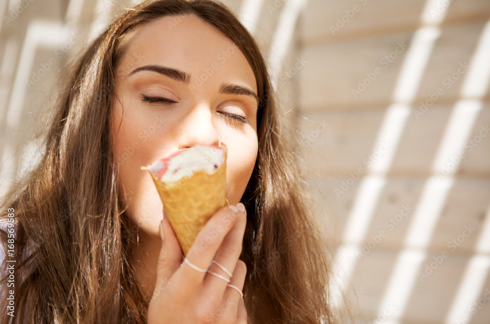 Ice cream in hot summer Ice cream in hot summer