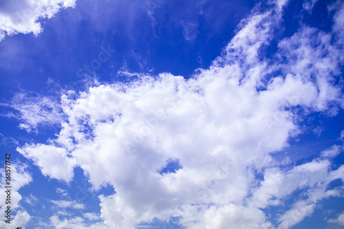 Blue sky and cloud view on chilling day.