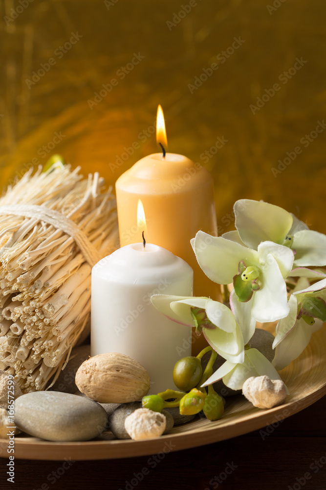 Spa products with orchids Spa products with orchids