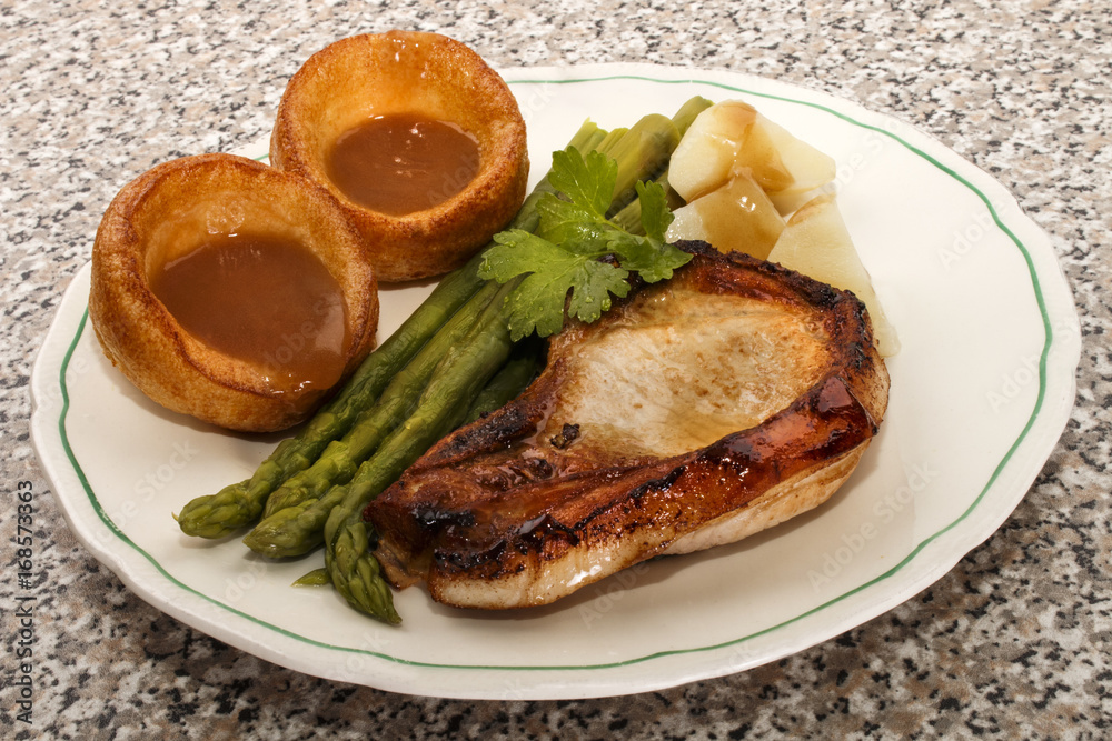 yorkshire pudding on a plate