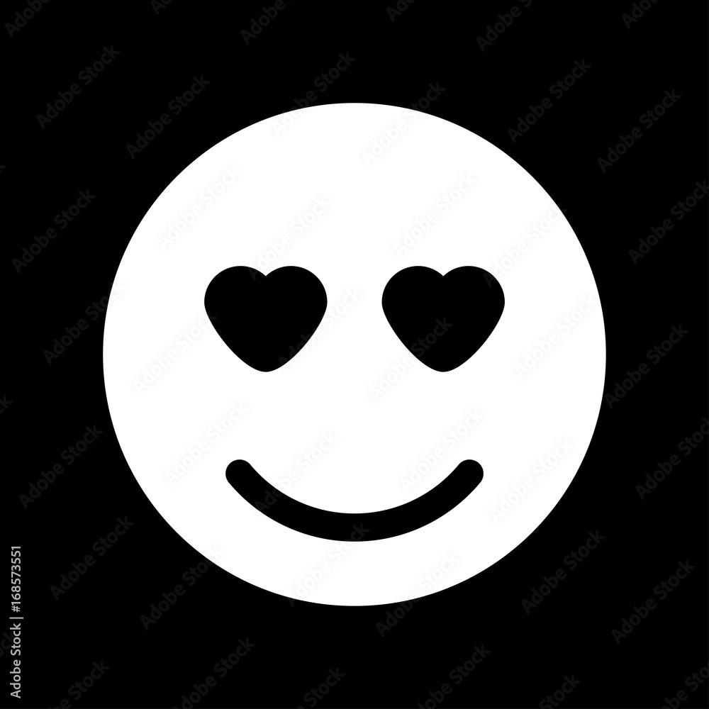 Smile white color icon . Smile white color icon .
