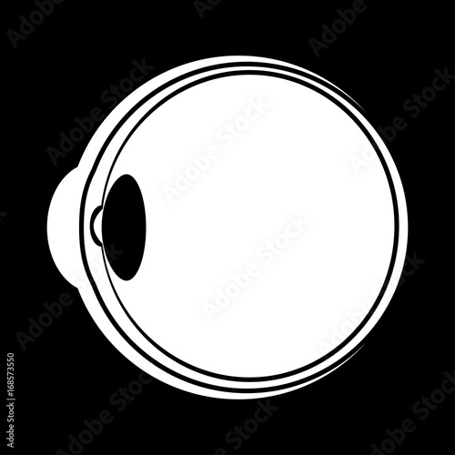 Eyeball white color icon .