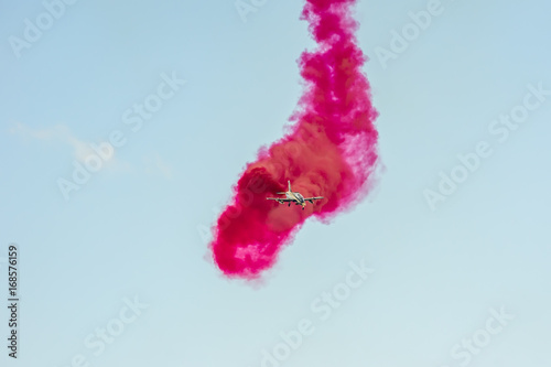  Al Fursan aerobatic team from United Arab Emirates in the sky photo