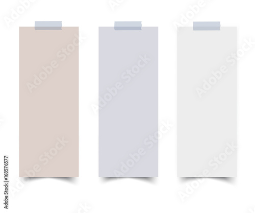  Realistic vector notepaper with torn edges isolated on white background