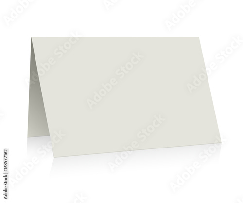 White folder paper greeting card vector template