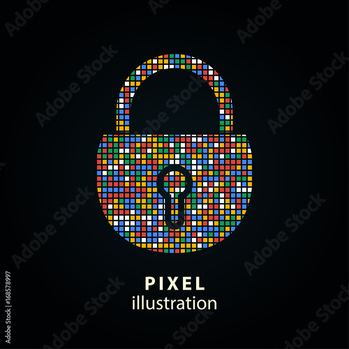 Lock - pixel illustration.