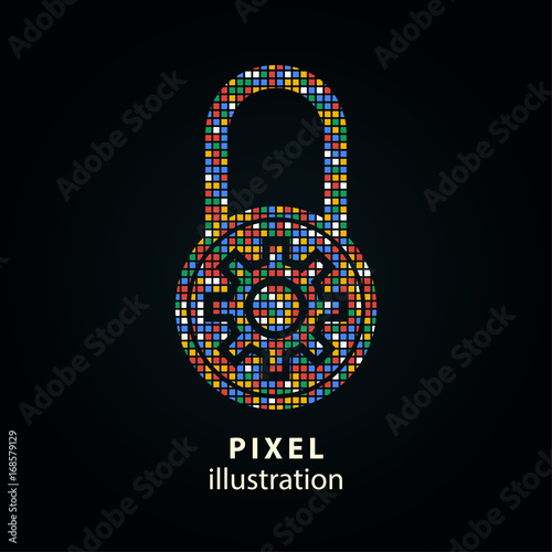 Lock - pixel illustration.