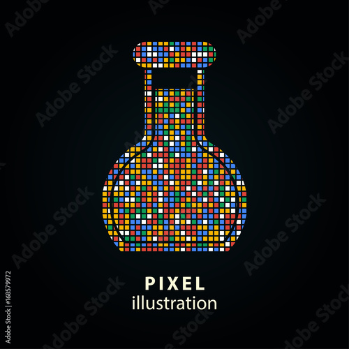 Flask - pixel illustration.
