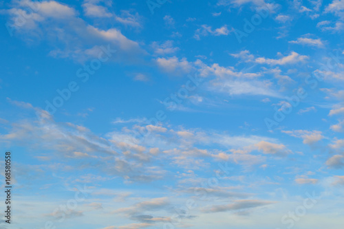 Background of sunset sky and clouds.