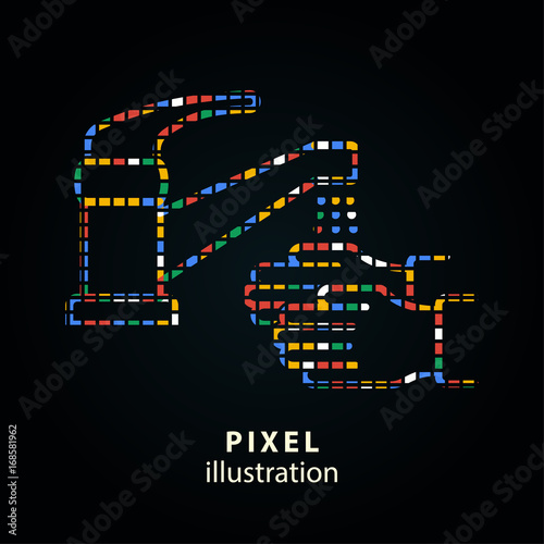 Faucet - pixel illustration.