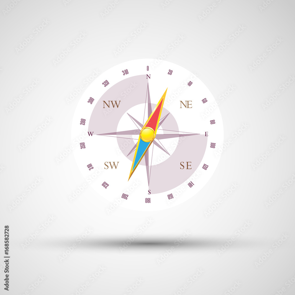 compass on white background isolated object compass on white background isolated object