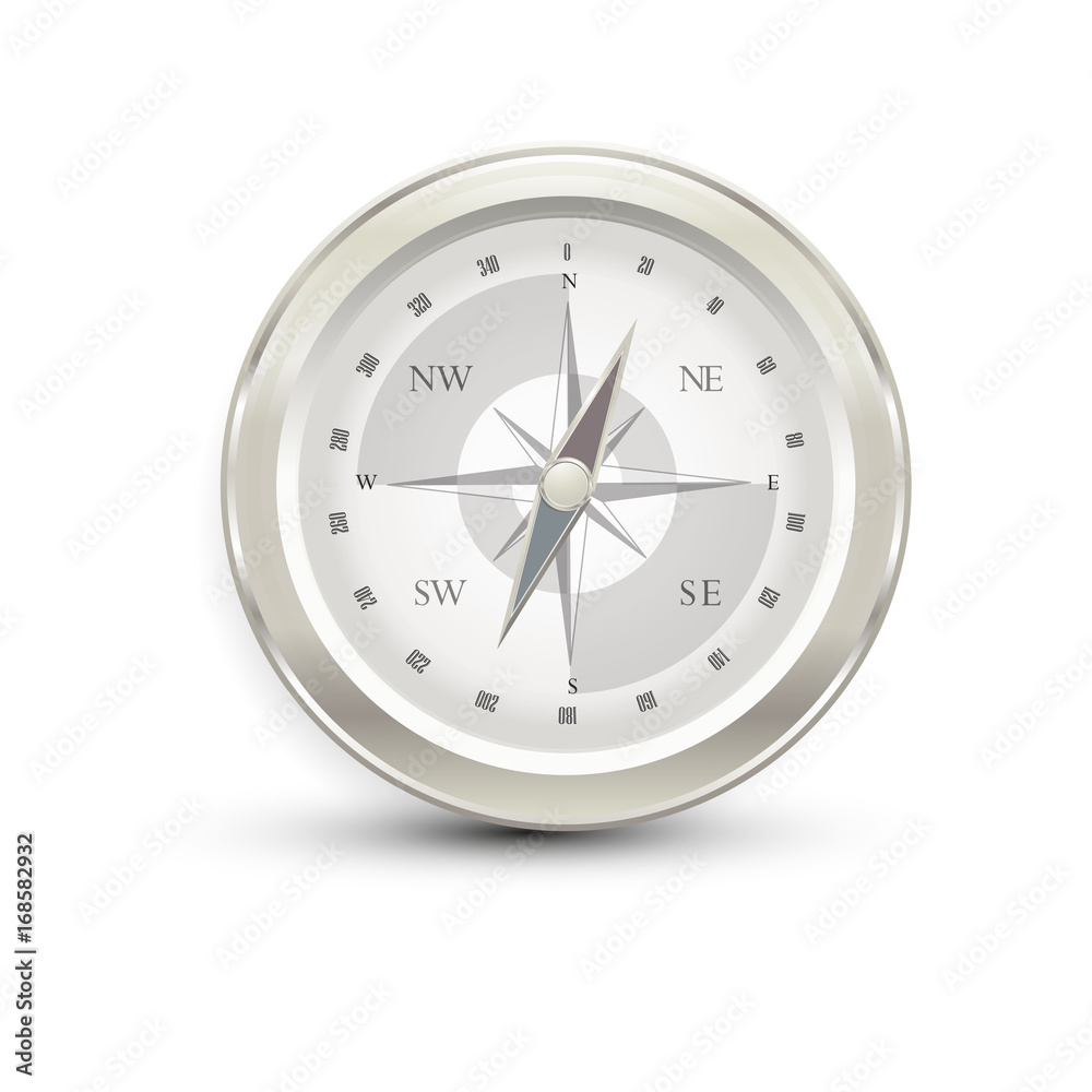compass on white background isolated object compass on white background isolated object
