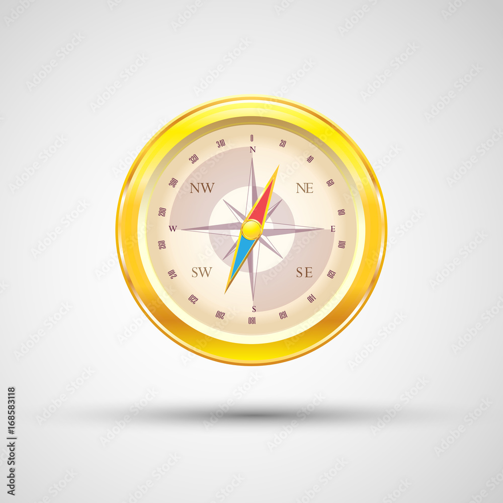 compass on white background isolated object compass on white background isolated object
