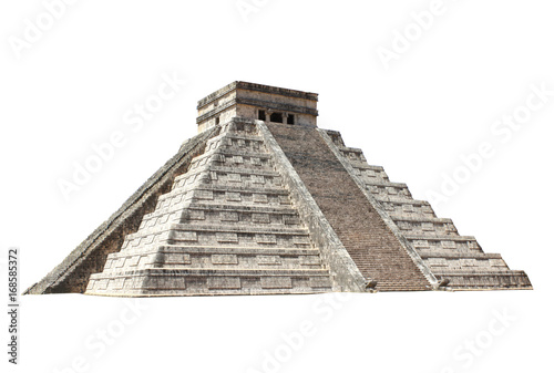 Ancient Mayan pyramid (Kukulcan Temple), Chichen Itza, Yucatan, Mexico photo