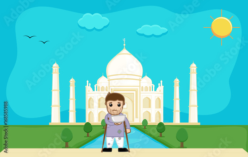 Agra Beggar Begging at Taj Mahal