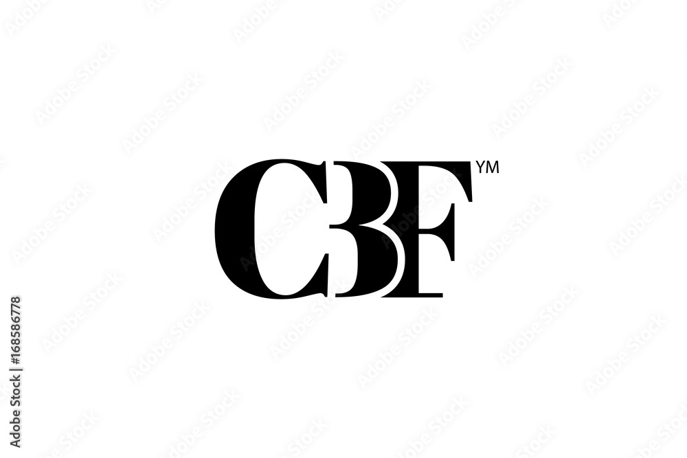 Cbfm Background Lettering CBF Logo Branding Letter. Vector graphic design. Useful as app icon ...