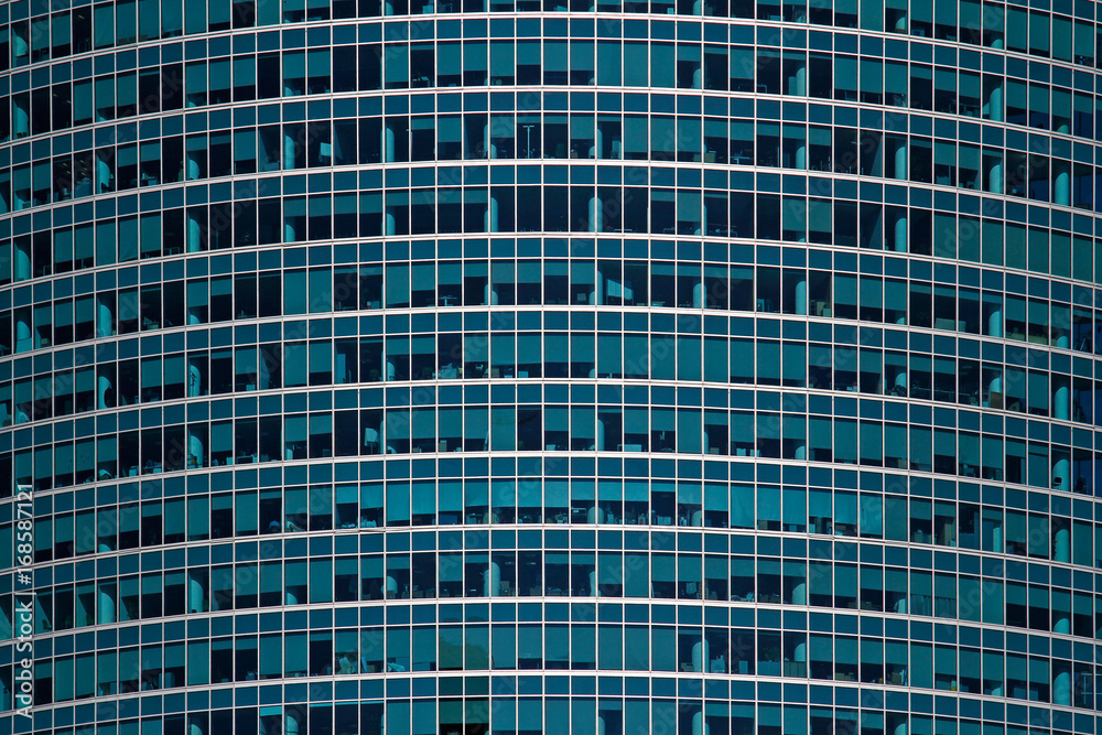 Windows of office building as background or texture