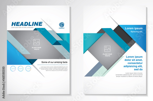 Vector Brochure Flyer design Layout template and Cover design annual report, size A4, Front page and back page, infographics. Easy to use and edit.