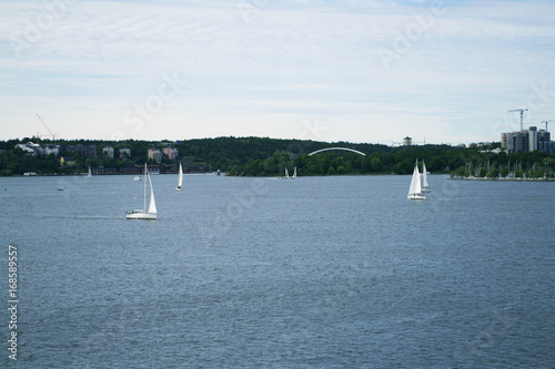 View from the cruise liner at the entrance to Sweden