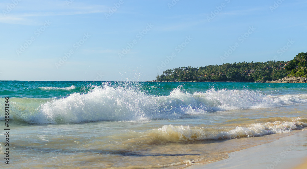 beautiful waves in the sea