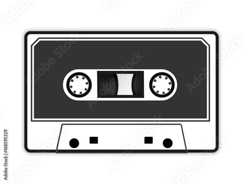 Audio cassette tape vector illustration